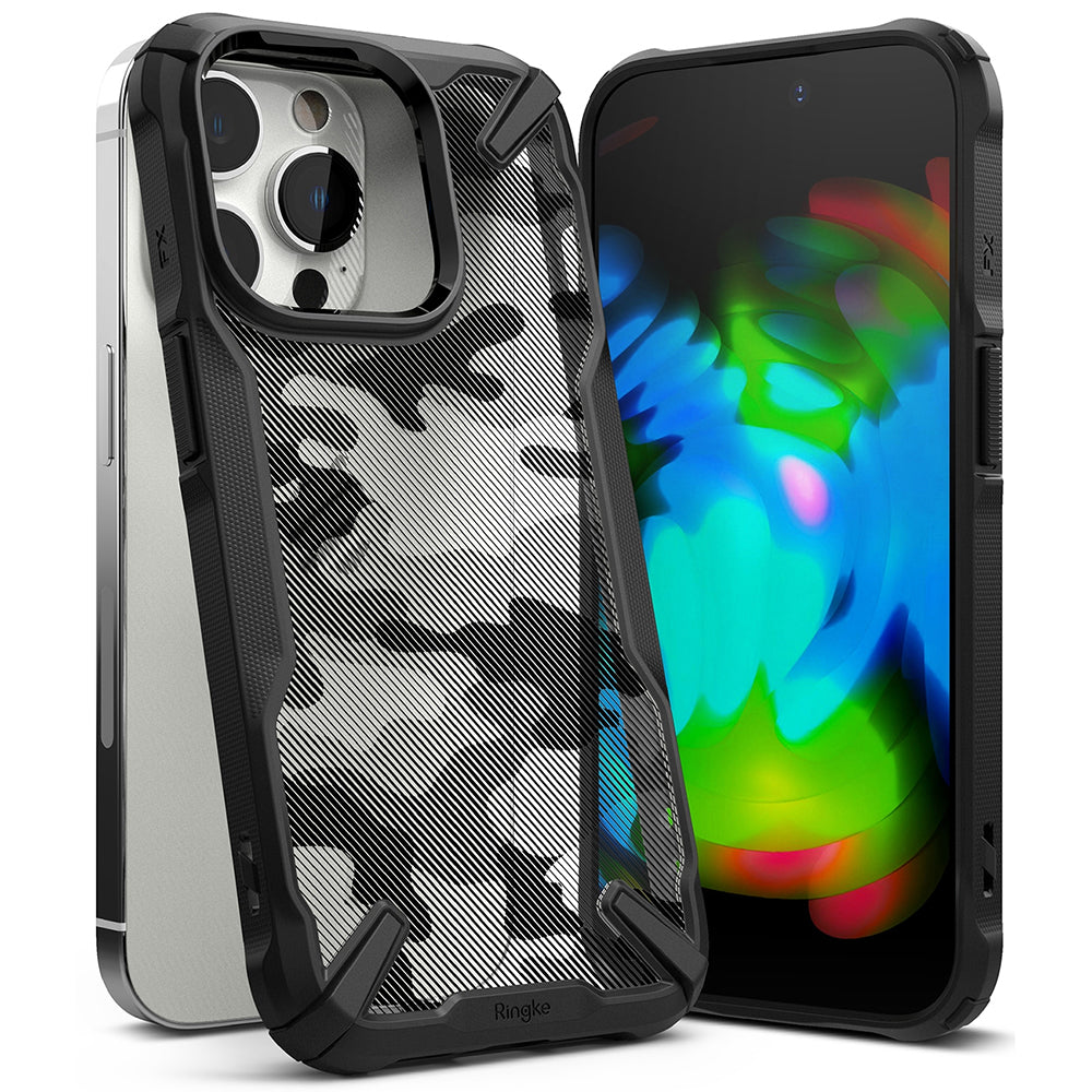Custodia per Apple iPhone 14 Pro, Ringke, Fusion X Design, Camuffamento