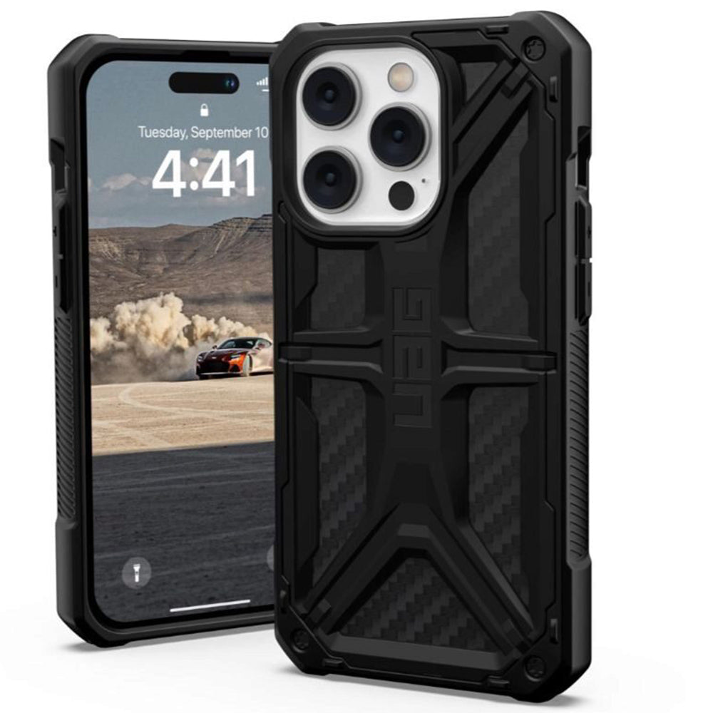 Custodia per Apple iPhone 14 Pro, Urban Armor Gear, Monarch Carbon, Nera