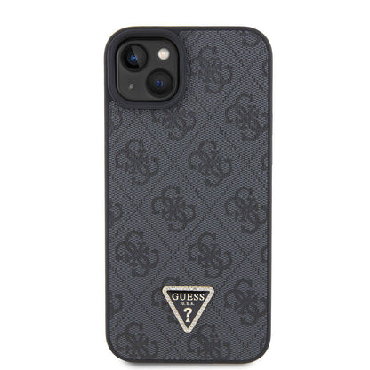 Custodia per Apple iPhone 15 / 14, Guess, Crossbody 4G Metal Logo, Nera