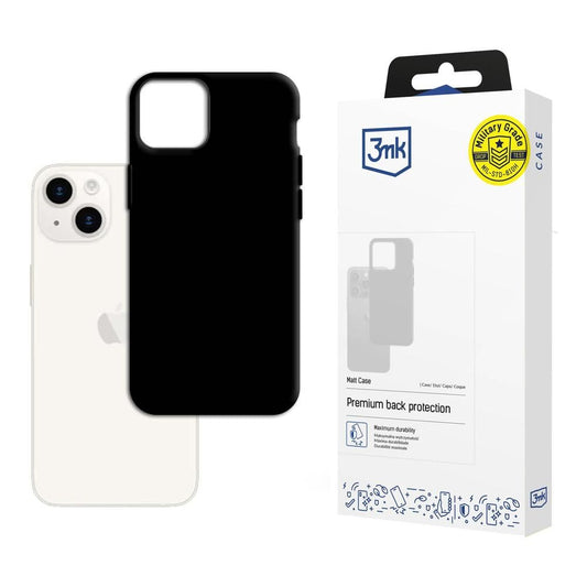 Custodia per Apple iPhone 15, 3MK, Nera Opaca