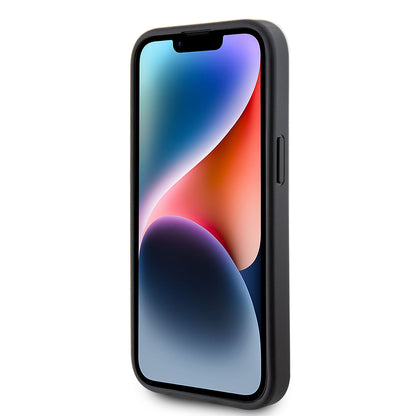 Custodia per Apple iPhone 15, Guess, 4G Metal Gold Logo, Grigio