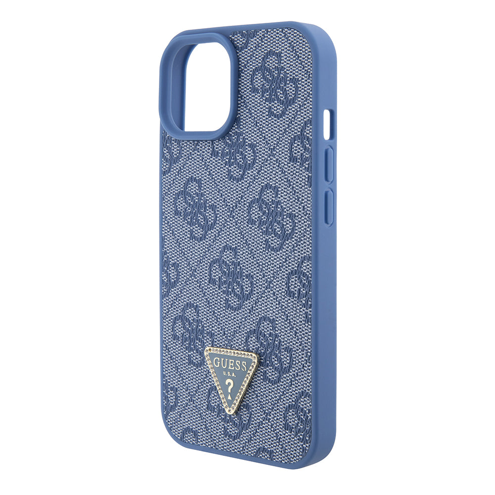 Case for Apple iPhone 15, Guess, Crossbody 4G Metal Logo, Blue