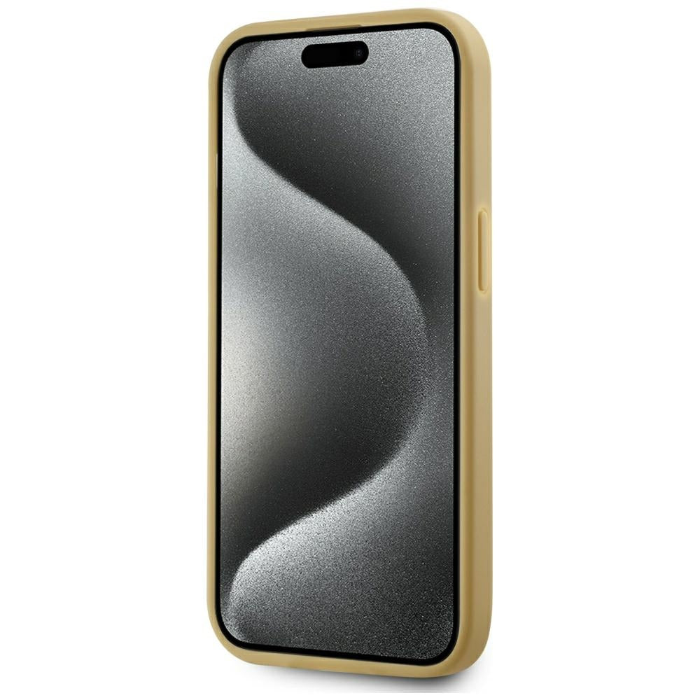 Custodia per Apple iPhone 15, Karl Lagerfeld, Metal Signature, Dorata