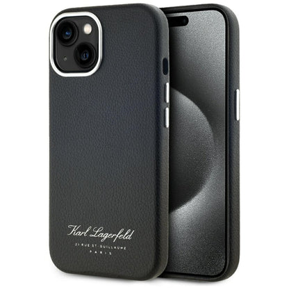 Custodia per Apple iPhone 15, Karl Lagerfeld, RSG, Nera