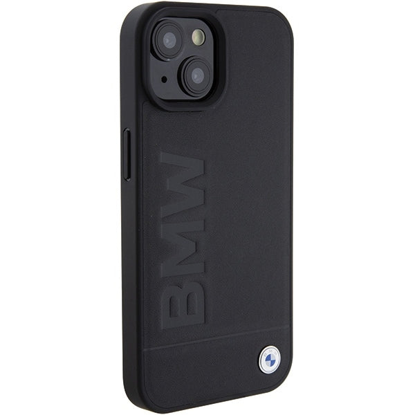 Custodia per Apple iPhone 15 Plus, BMW, Natural Hot Stamp, Nera