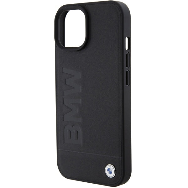 Custodia per Apple iPhone 15 Plus, BMW, Natural Hot Stamp, Nera