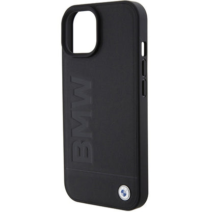 Custodia per Apple iPhone 15 Plus, BMW, Natural Hot Stamp, Nera