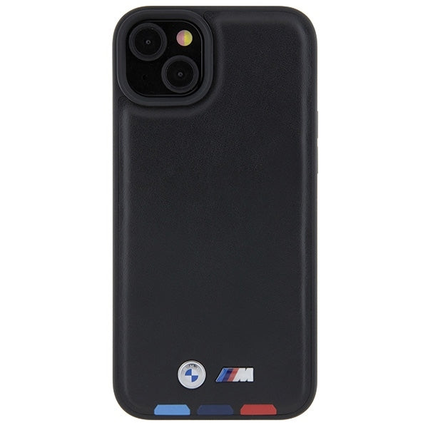 Custodia per Apple iPhone 15 Plus, BMW, Stamp Tricolor, Nera