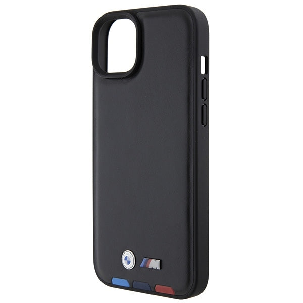 Custodia per Apple iPhone 15 Plus, BMW, Stamp Tricolor, Nera