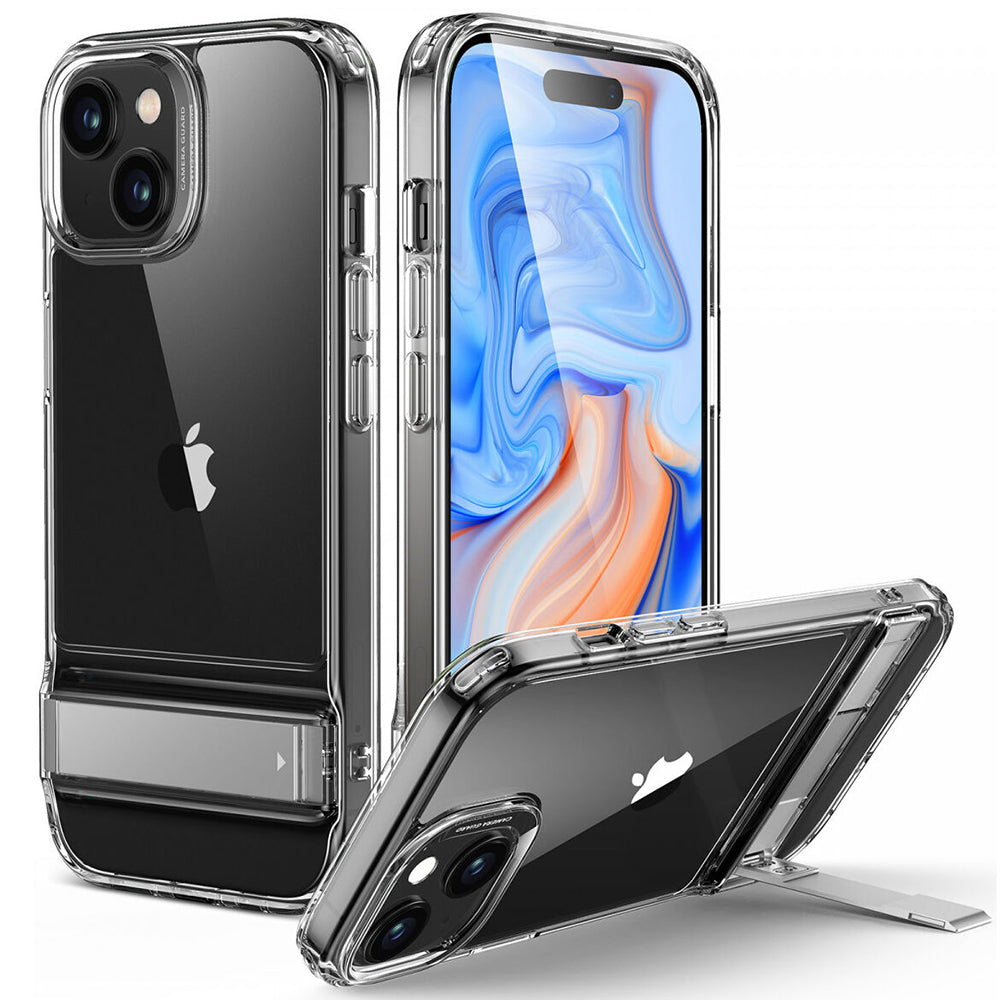 Custodia per Apple iPhone 15 Plus, ESR, Air Shield Boost Kickstand, Trasparente