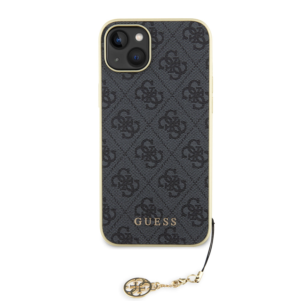 Custodia per Apple iPhone 15 Plus, Guess, 4G Charm, Grigio