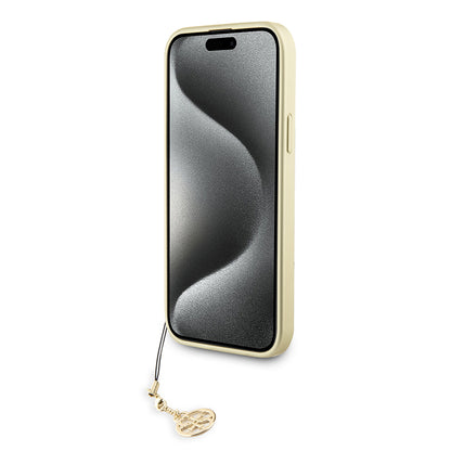 Custodia per Apple iPhone 15 Plus, Guess, 4G Charm, Grigio
