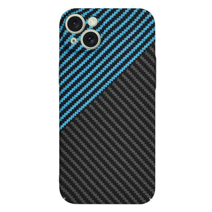 Custodia per Apple iPhone 15 Plus, Techsuit, Carbonite FiberShell, Nero Bleu