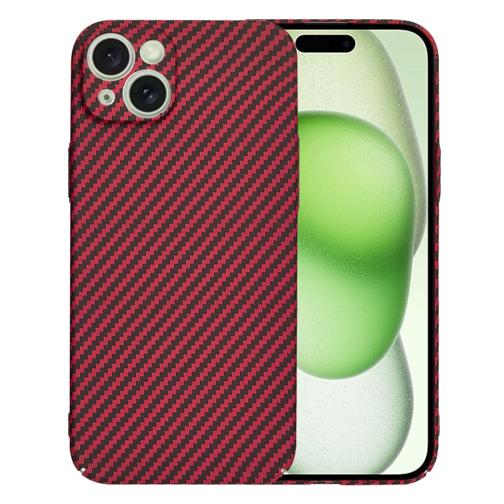 Custodia per Apple iPhone 15 Plus, Techsuit, Carbonite FiberShell, Rossa