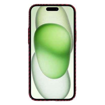 Custodia per Apple iPhone 15 Plus, Techsuit, Carbonite FiberShell, Rossa