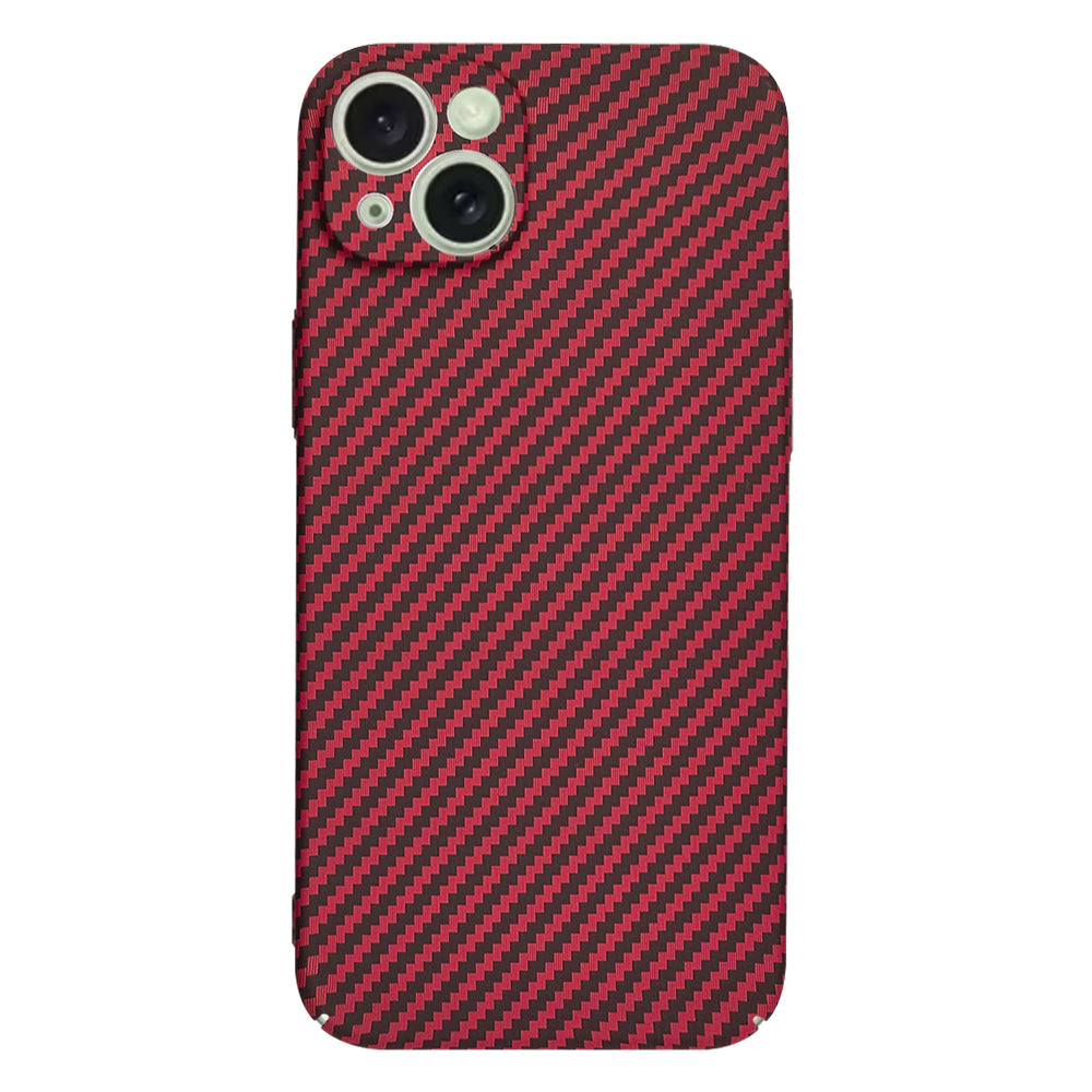 Custodia per Apple iPhone 15 Plus, Techsuit, Carbonite FiberShell, Rossa