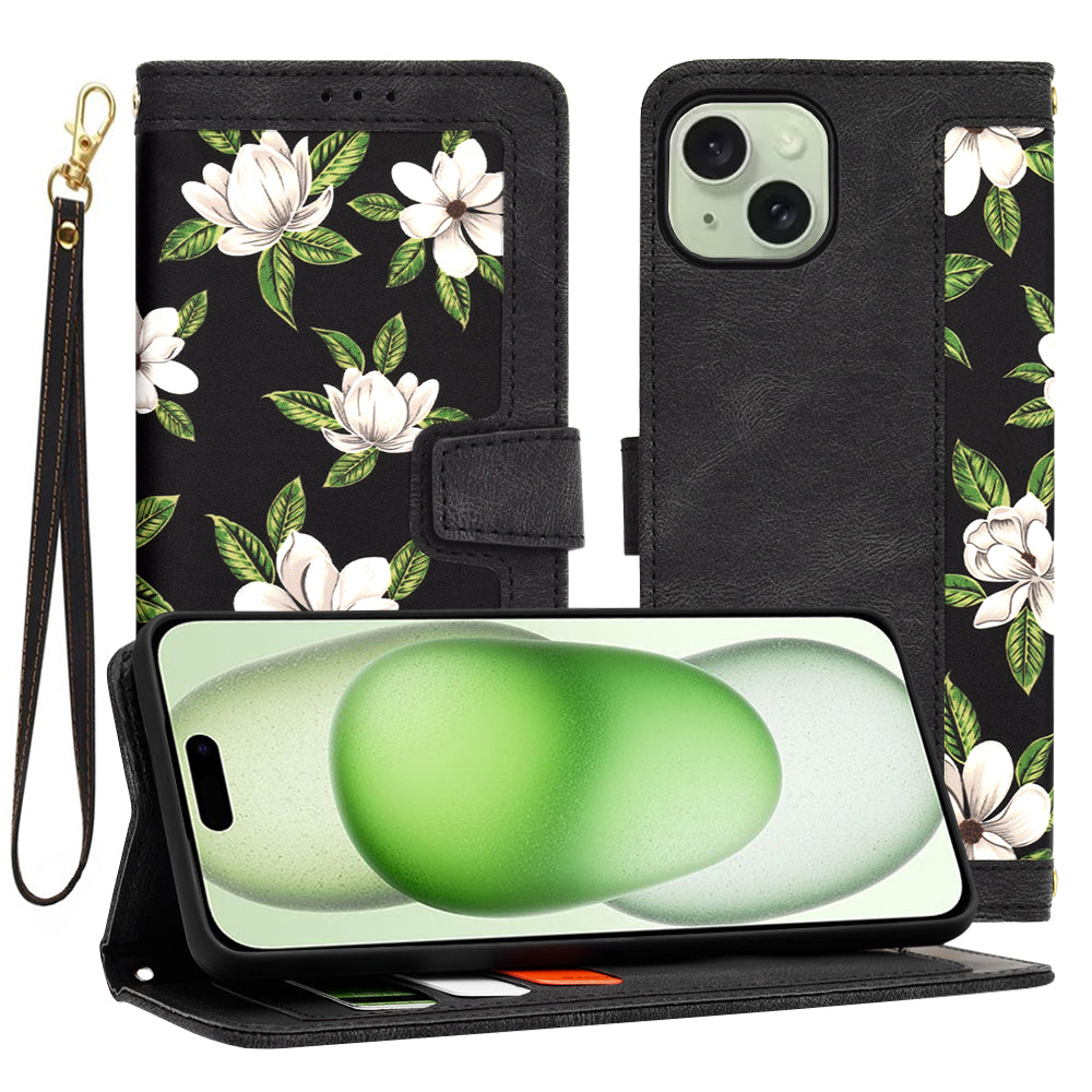 Custodia per Apple iPhone 15 Plus, Techsuit, FlipCraft, Nera