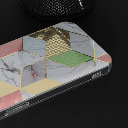 Custodia per Apple iPhone 15 Plus, Techsuit, Marble, Viola