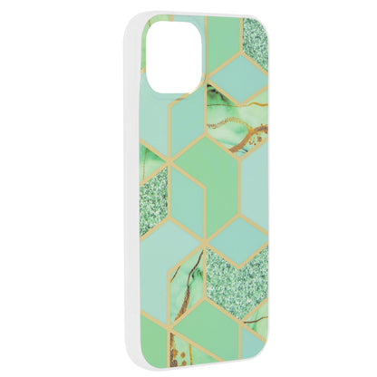 Custodia per Apple iPhone 15 Plus, Techsuit, Marble, Verde