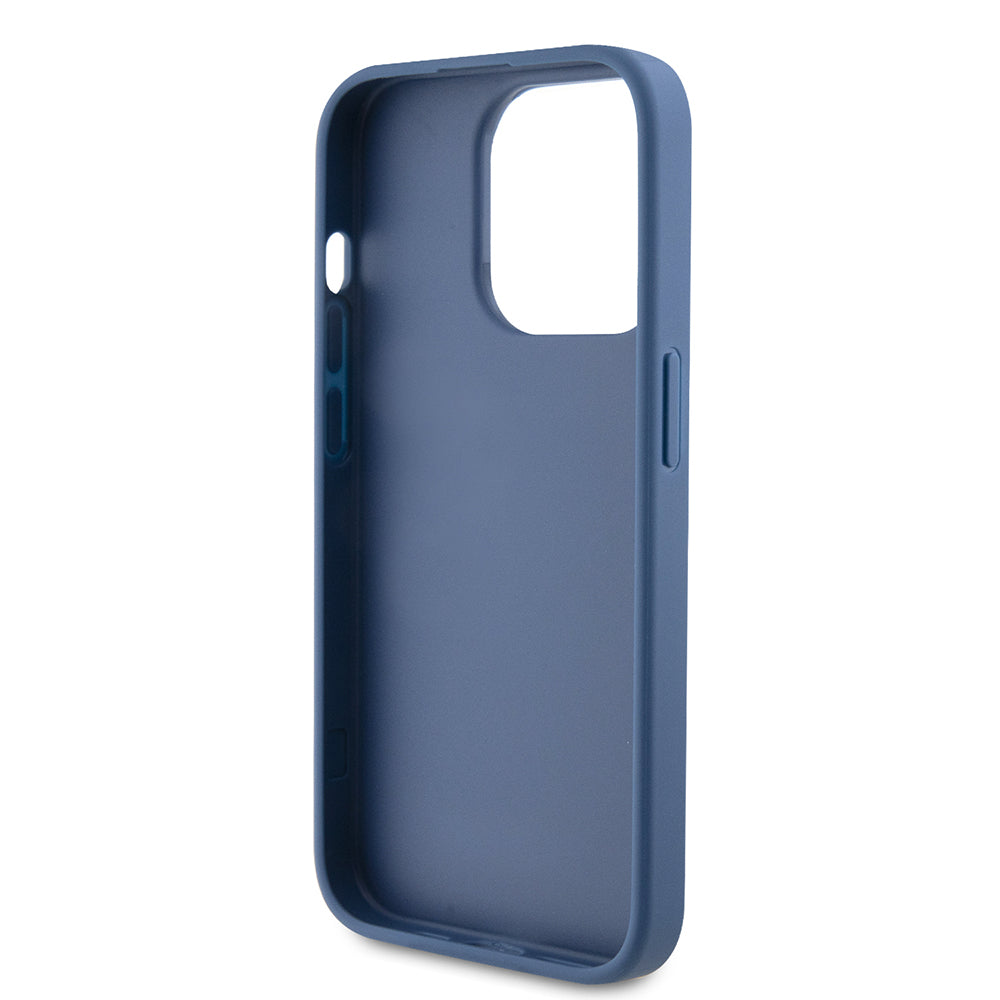Custodia per Apple iPhone 15 Pro, Guess, 4G Stripe, Blu