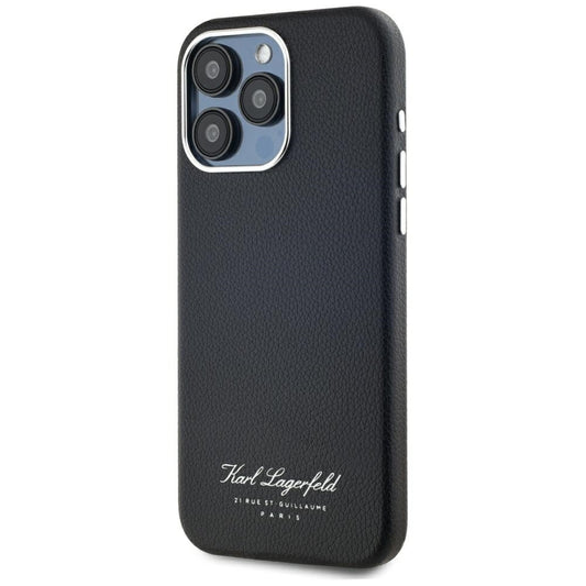 Custodia per Apple iPhone 15 Pro, Karl Lagerfeld, Grained Hotel RSG, Nera