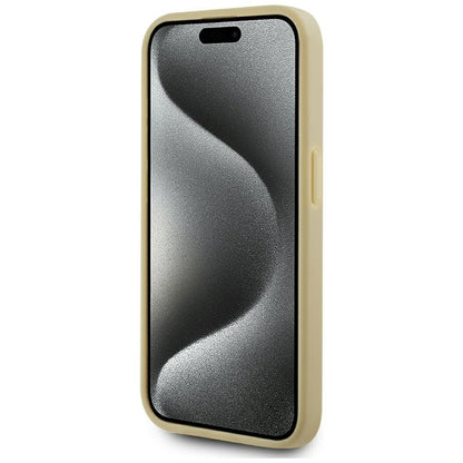 Custodia per Apple iPhone 15 Pro, Karl Lagerfeld, Metal Signature, Dorata