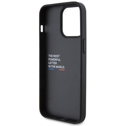 Custodia per Apple iPhone 15 Pro Max, BMW, Stamp Tricolore, Nera