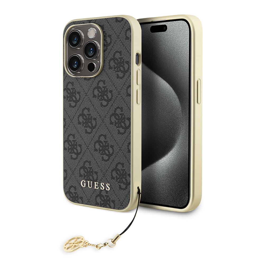 Custodia per Apple iPhone 15 Pro Max, Guess, 4G Charm, Grigio