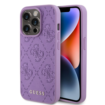Case for Apple iPhone 15 Pro Max, Guess, 4G Stamped, Light Purple