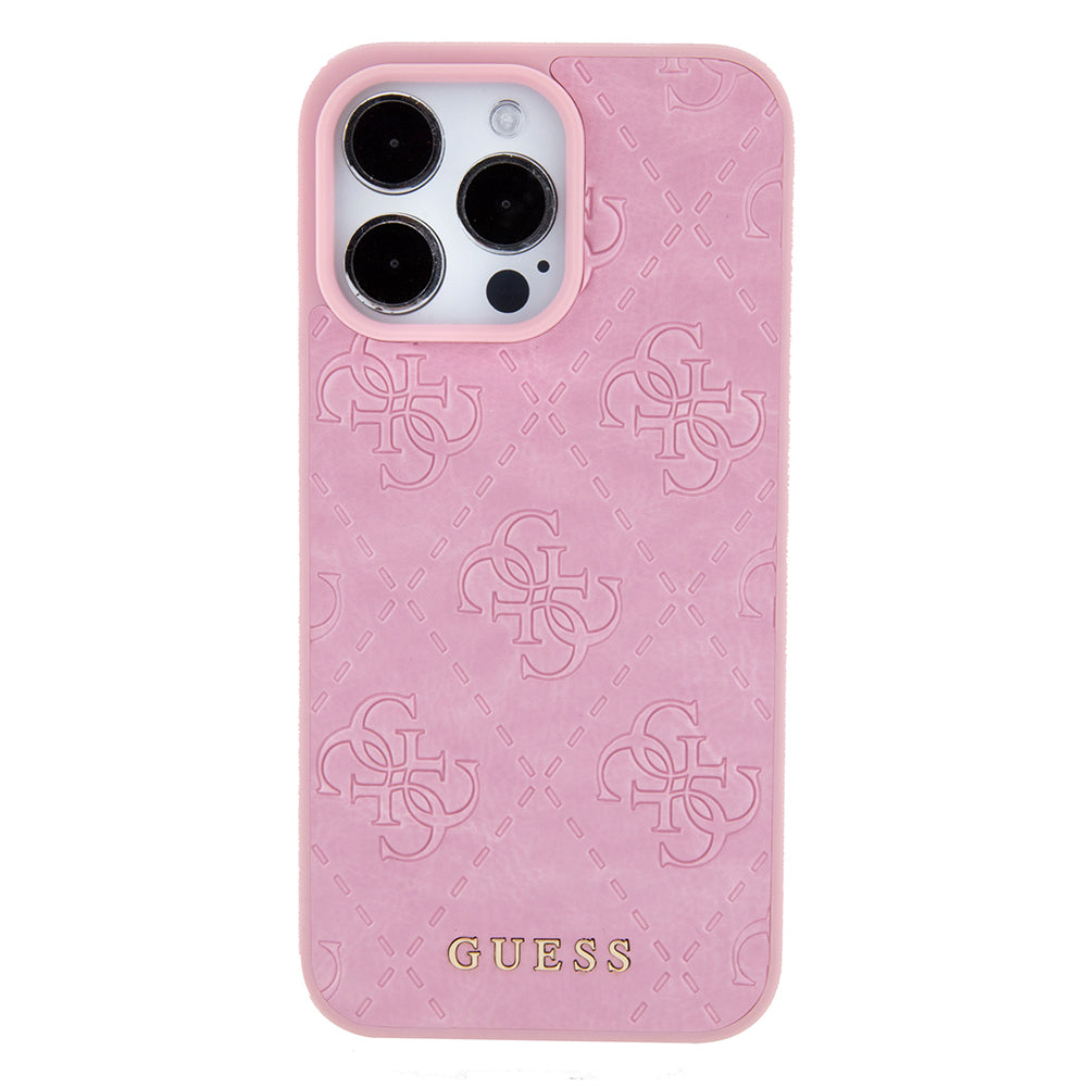 Custodia per Apple iPhone 15 Pro Max, Guess, 4G Stamped, Rosa