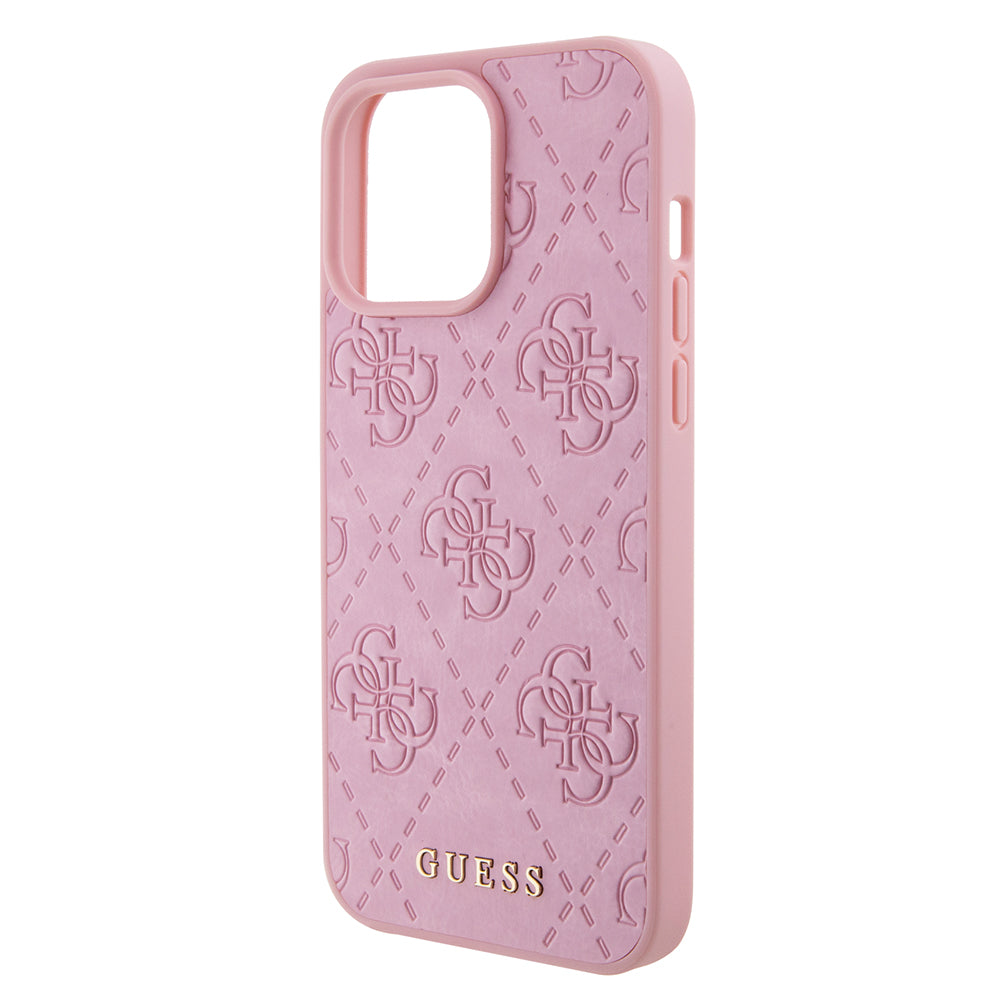 Custodia per Apple iPhone 15 Pro Max, Guess, 4G Stamped, Rosa