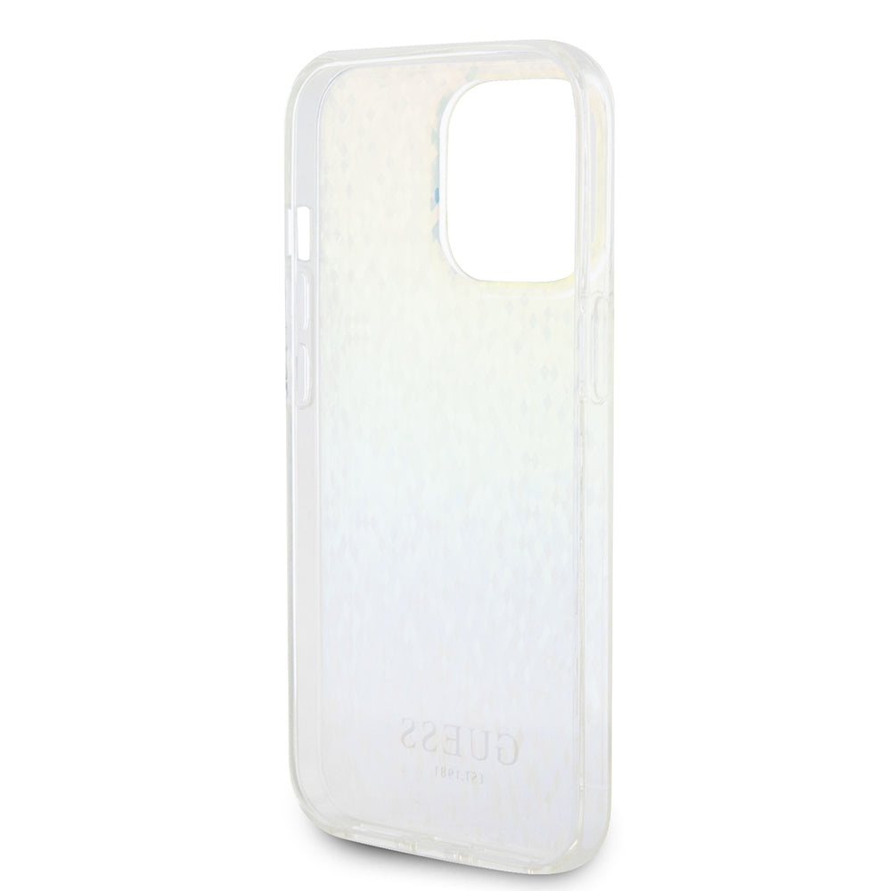 Custodia per Apple iPhone 15 Pro Max, Guess, IML Faceted Mirror Disco Iridescent, Multicolore