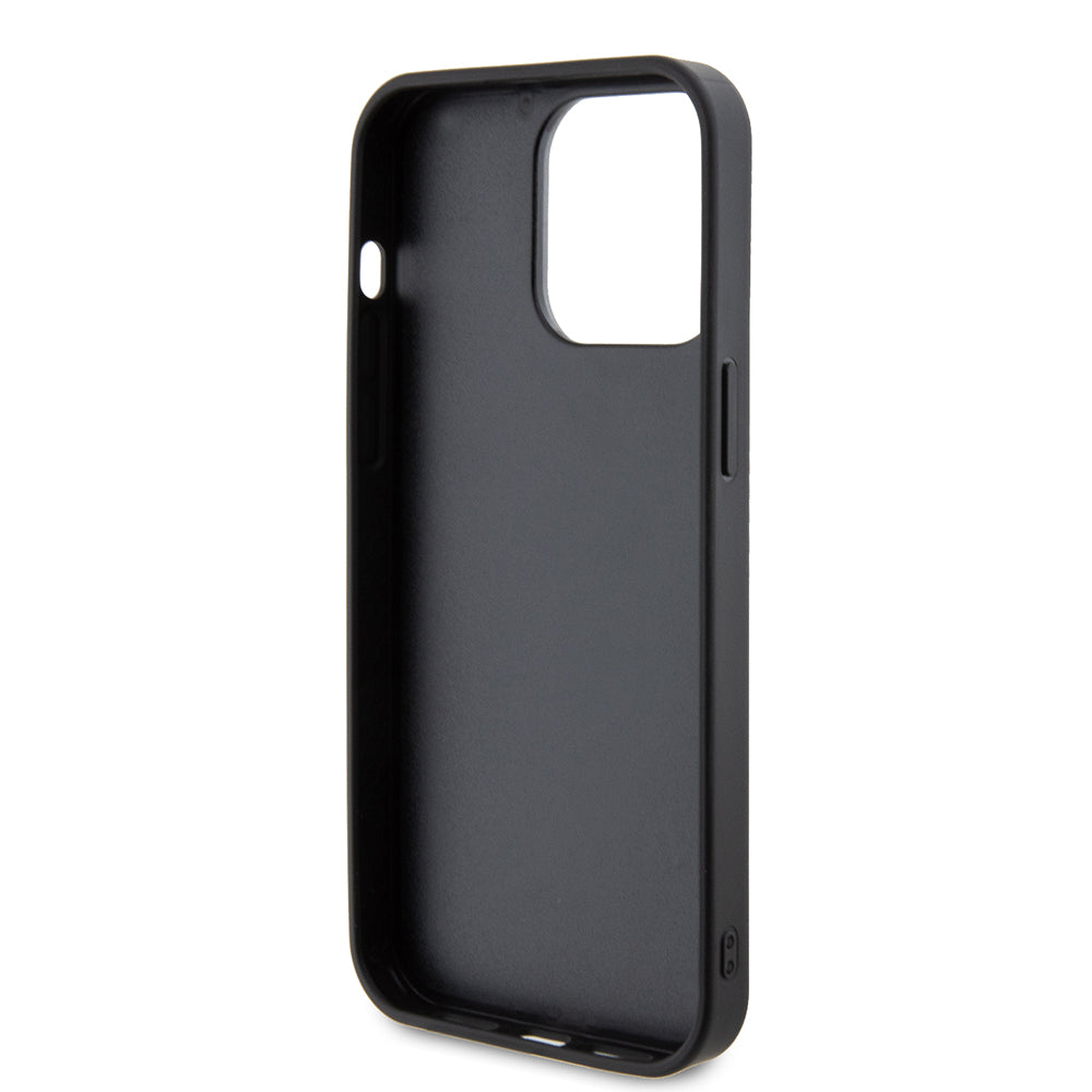 Custodia per Apple iPhone 15 Pro Max, Guess, Rhinestone Metal Logo, Gialla