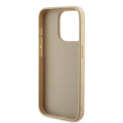 Custodia per Apple iPhone 15 Pro Max, Guess, Saffiano Iridescent Script, Dorata