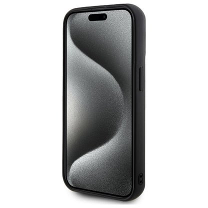 Custodia per Apple iPhone 15 Pro Max, Karl Lagerfeld, 3D Rubber Signature, Nera