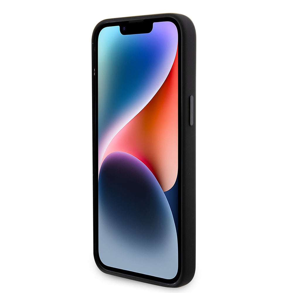 Custodia per Apple iPhone 15 Pro Max, Karl Lagerfeld, Silicone Karl & Choupette Heads, Nera