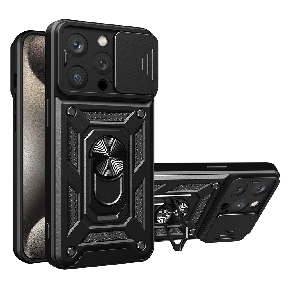 Custodia per Apple iPhone 15 Pro Max, Techsuit, CamShield, Nera