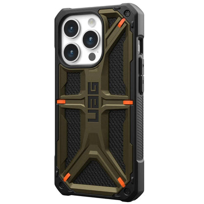 Custodia per Apple iPhone 15 Pro Max, Urban Armor Gear, Monarch Kevlar, Verde