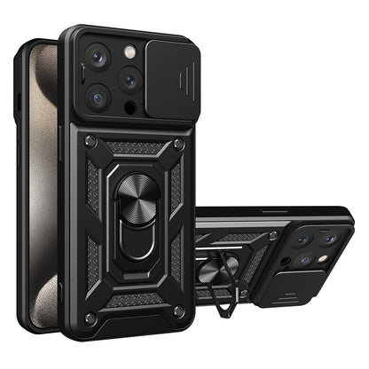 Custodia per Apple iPhone 15 Pro, Techsuit, CamShield, Nera