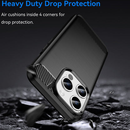 Custodia per Apple iPhone 15 Pro, Techsuit, Carbonio, Nera