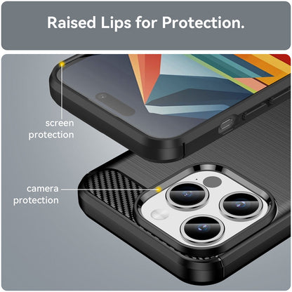 Custodia per Apple iPhone 15 Pro, Techsuit, Carbonio, Nera