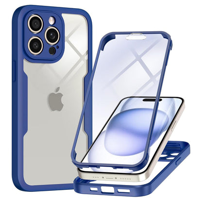 Custodia per Apple iPhone 15 Pro, Techsuit, ColorVerse 360, Blu