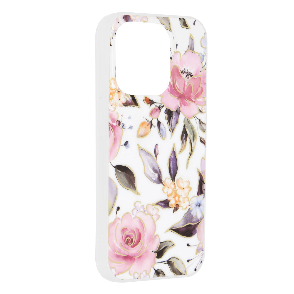 Custodia per Apple iPhone 15 Pro, Techsuit, Marble, Bianca