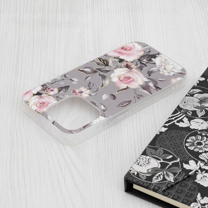 Custodia per Apple iPhone 15 Pro, Techsuit, Marble, Grigio
