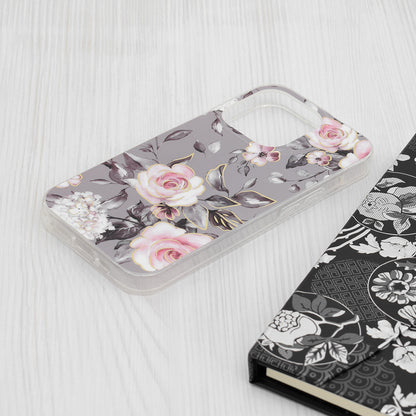 Custodia per Apple iPhone 15 Pro, Techsuit, Marble, Grigio