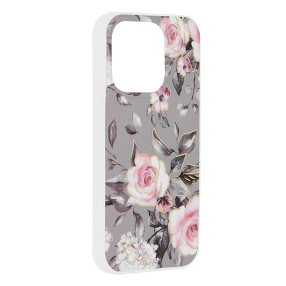 Custodia per Apple iPhone 15 Pro, Techsuit, Marble, Grigio