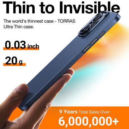 Custodia per Apple iPhone 15 Pro, Torras, OriginFit, Blu scuro