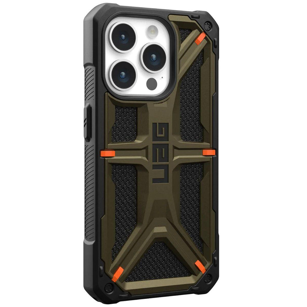 Custodia per Apple iPhone 15 Pro, Urban Armor Gear, Monarch Kevlar, Verde