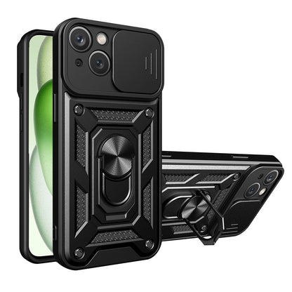 Custodia per Apple iPhone 15, Techsuit, CamShield, Nera