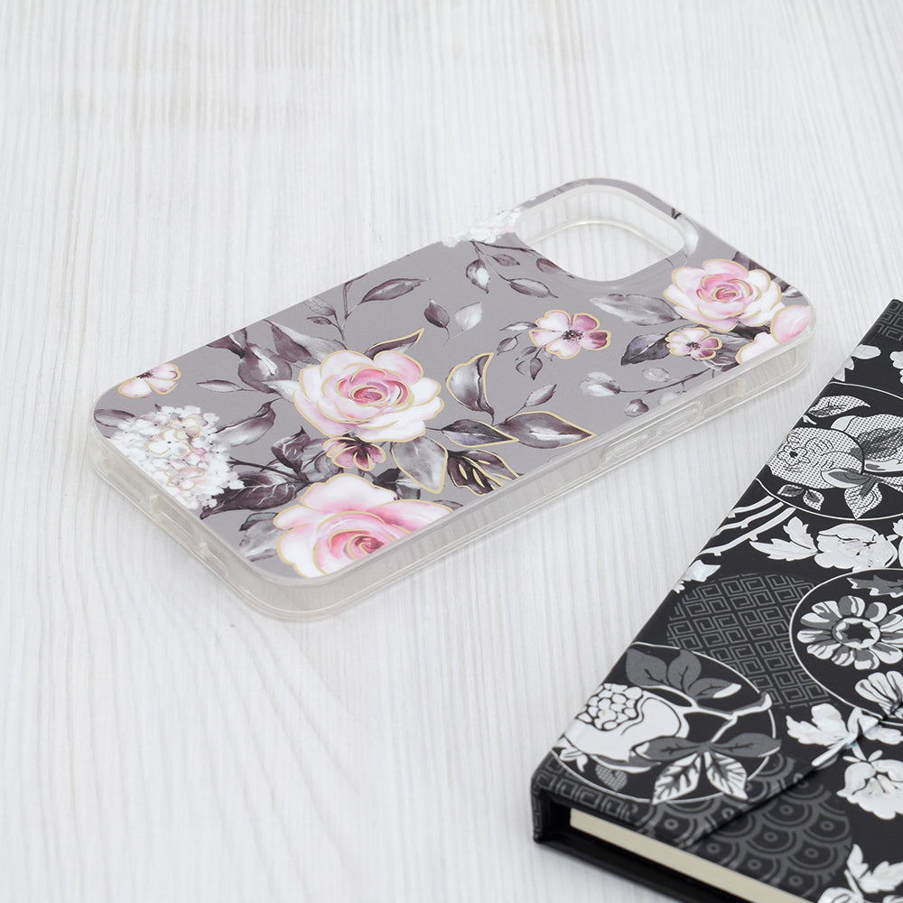 Case for Apple iPhone 15, Techsuit, Marble, Gray